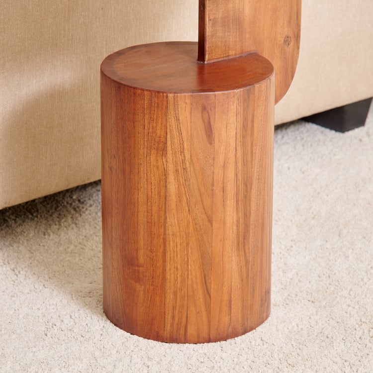 Amanda Solid Wood End Table - Brown