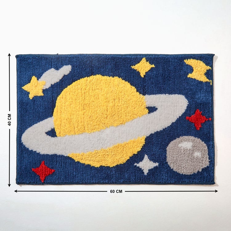 Slate Kids Space Knitted Anti-Slip Bathmat - 60x40cm