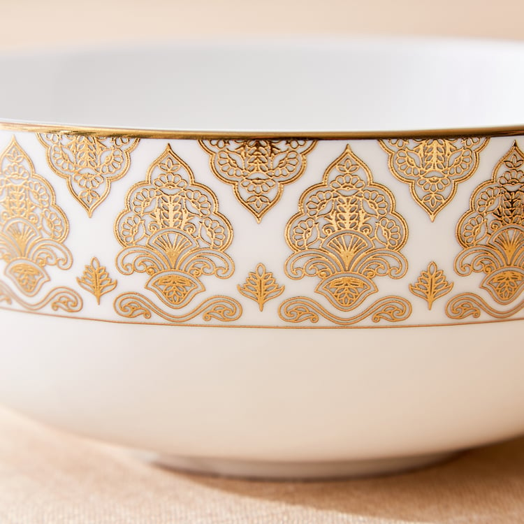 Midas Damask Bone China Printed Cereal Bowl - 600ml