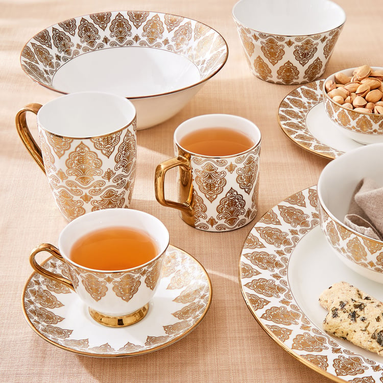 Midas Damask Bone China Printed Katori - 240ml