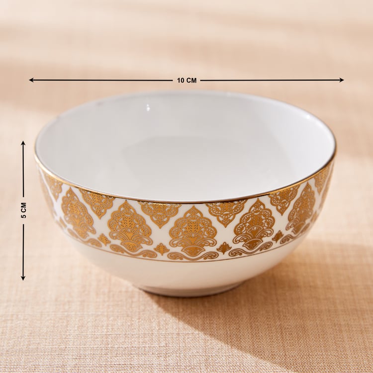 Midas Damask Bone China Printed Katori - 240ml