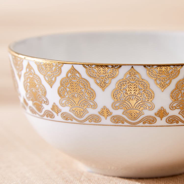 Midas Damask Bone China Printed Katori - 240ml