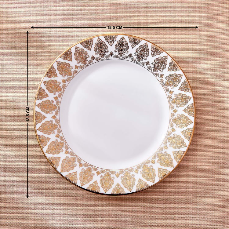 Midas Damask Bone China Printed Side Plate - 18.5cm