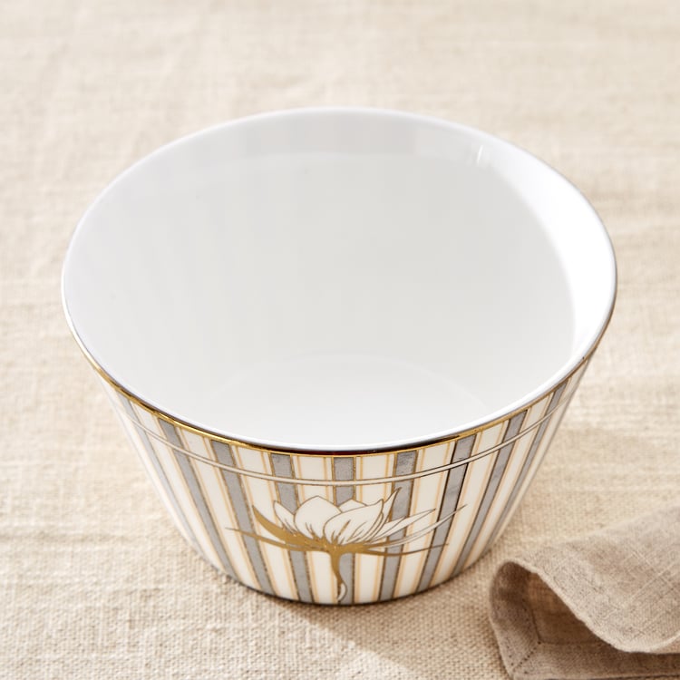 Midas Emily Bone China Printed Bowl - 470ml
