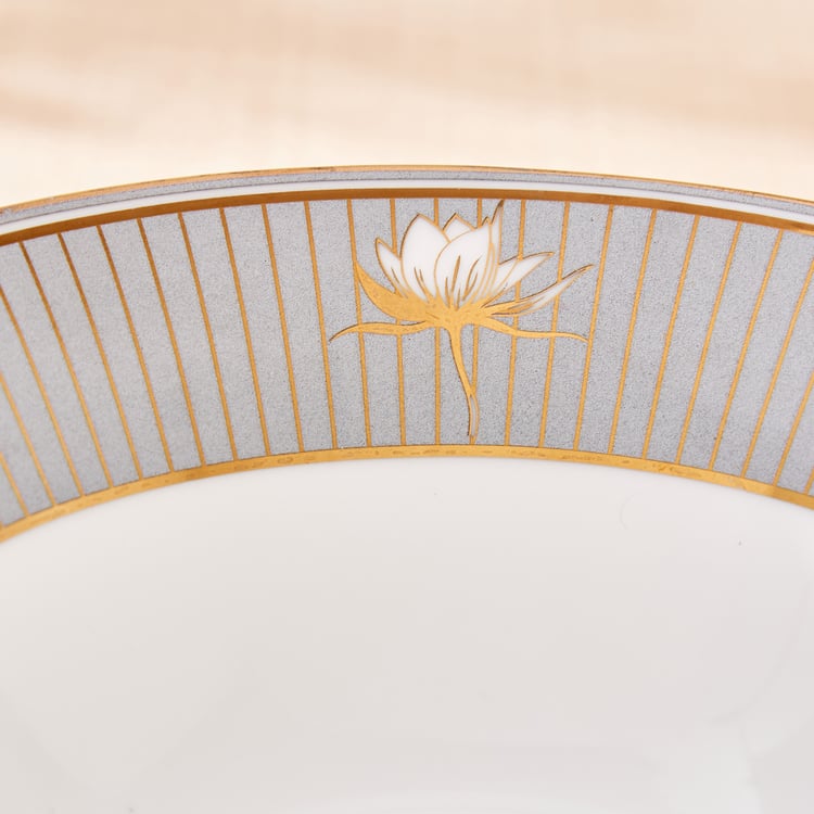 Midas Lotus Bone China Printed Serving Bowl - 1L