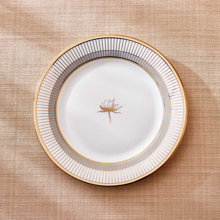 Midas Lotus Bone China Printed Side Plate - 18cm