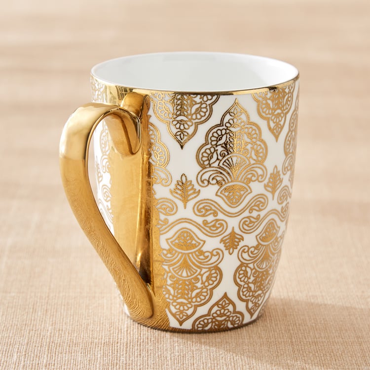 Midas Damask Bone China Printed Mug - 340ml