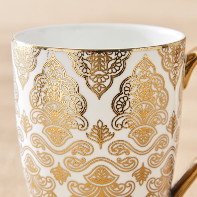 Midas Damask Bone China Printed Mug - 340ml