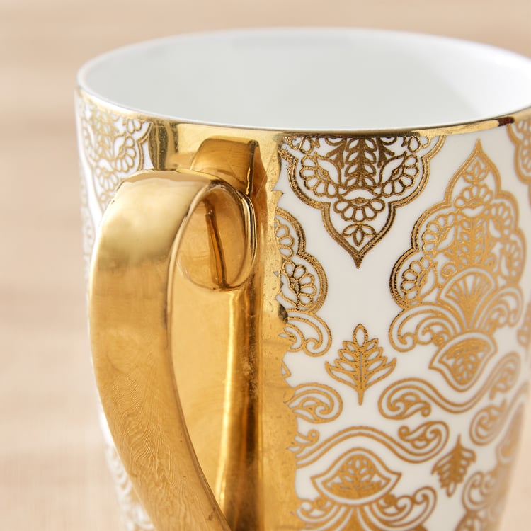Midas Damask Bone China Printed Mug - 340ml
