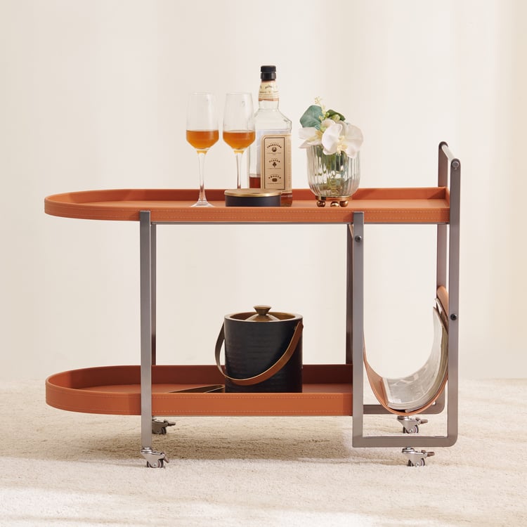 Caren Serving Trolley - Brown