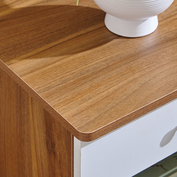 Helios Robin Bedside Table with Drawer - Teak