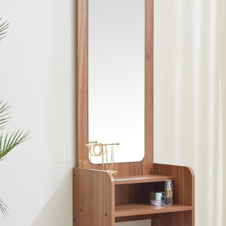 Helios David Dresser Mirror with Stool -  Teak