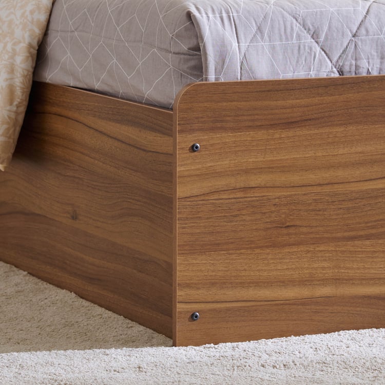 Helios David King Bed with Box Storage - Teak