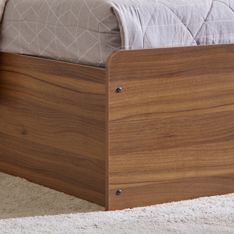 Helios David King Bed with Box Storage - Teak