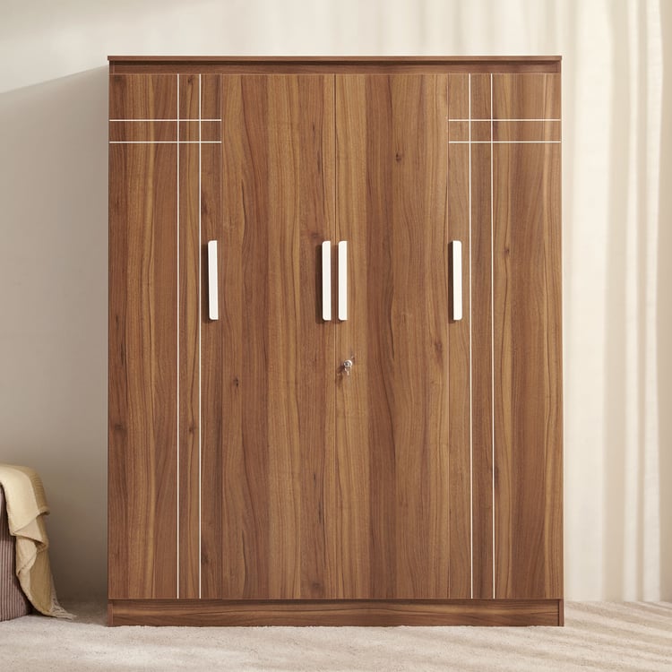 Helios David 4-Door Wardrobe - Brown