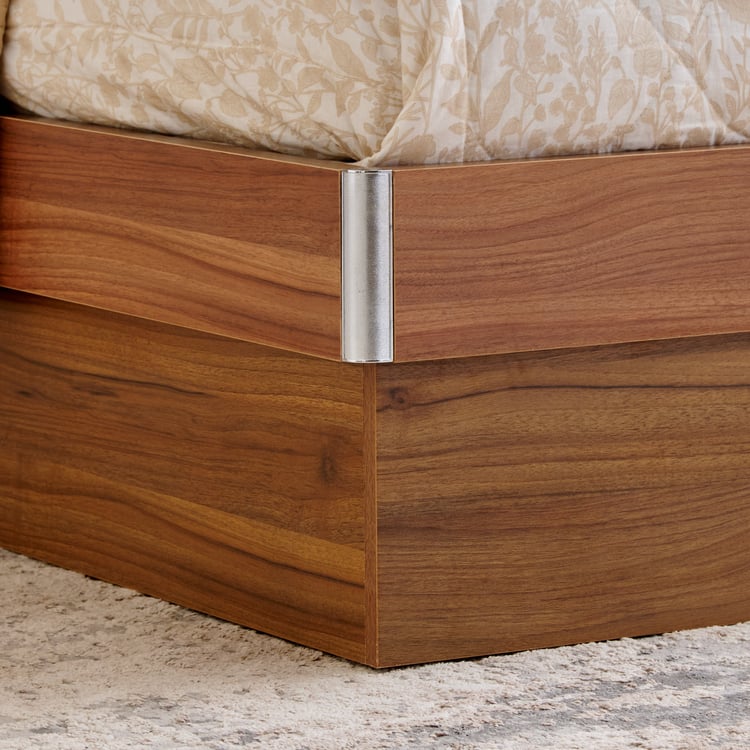 Helios Allen Queen Bed with Hydraulic Storage - Teak