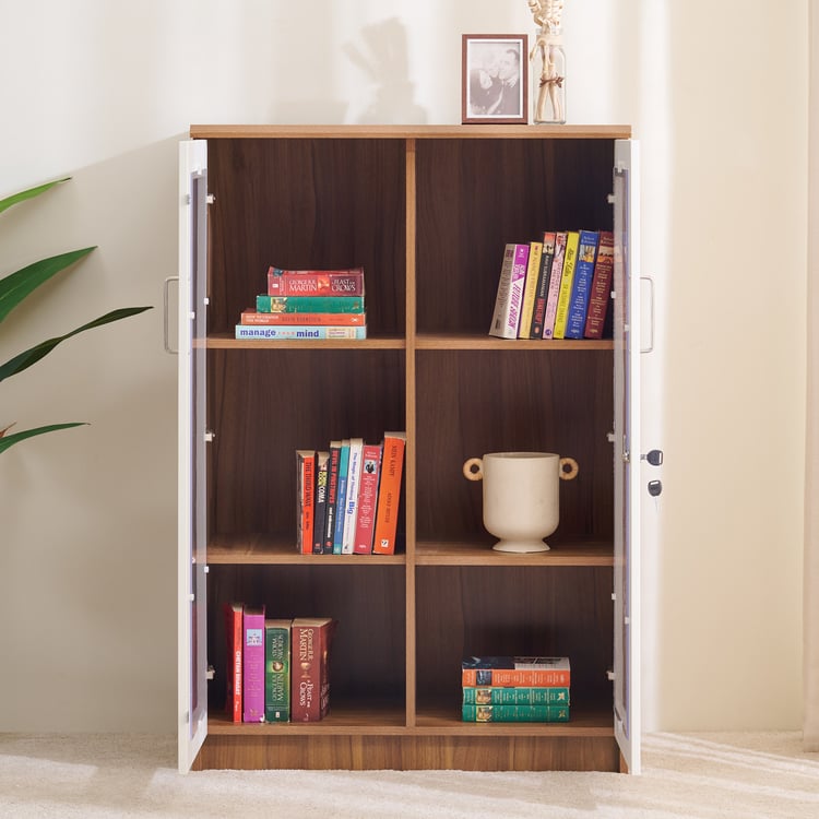 Helios Nolan 2-Door Book Cabinet - Teak