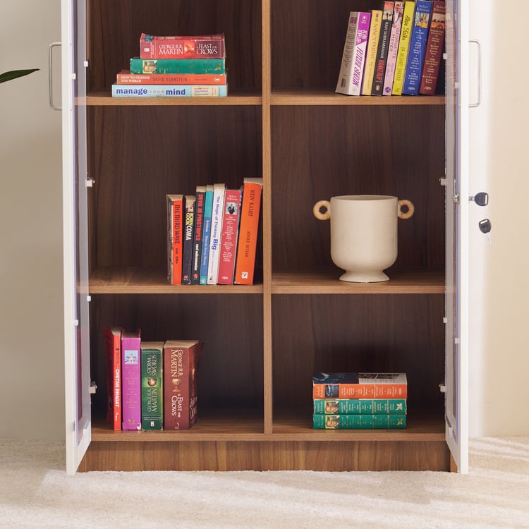 Helios Nolan 2-Door Book Cabinet - Teak