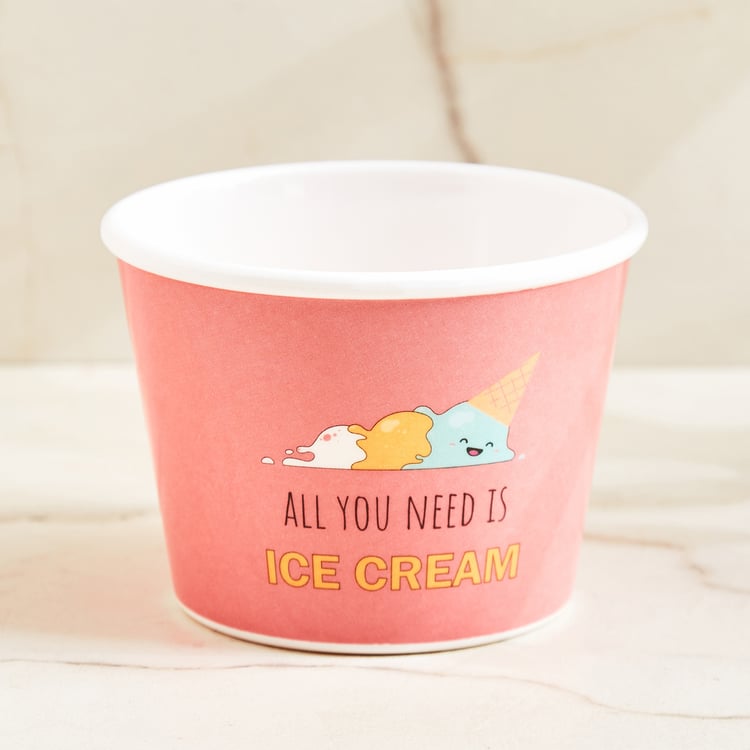 Bakers Pride Veha Set of 4 Melamine Printed Ice Cream Bowls - 200ml