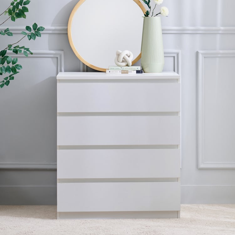 Helios Reynan NXT Chest of 4 Drawers - White