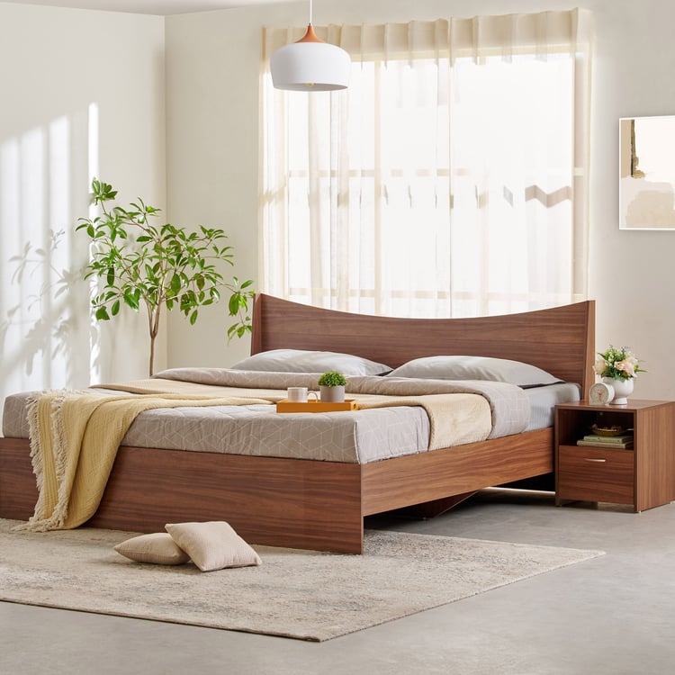 Helios Alton Queen Bed with Bedside Table