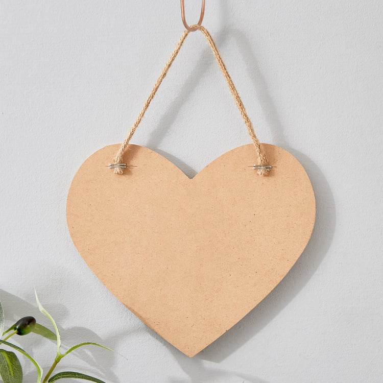 Garnet Wooden Heart Map Wall Hanging