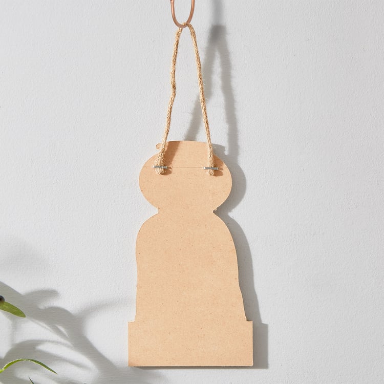 Garnet Wooden Namaste Hanging Wall Accent
