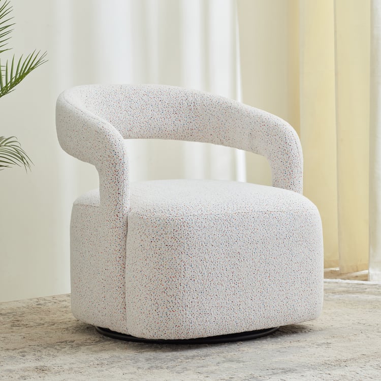 Terraroza Fabric Accent Chair - White