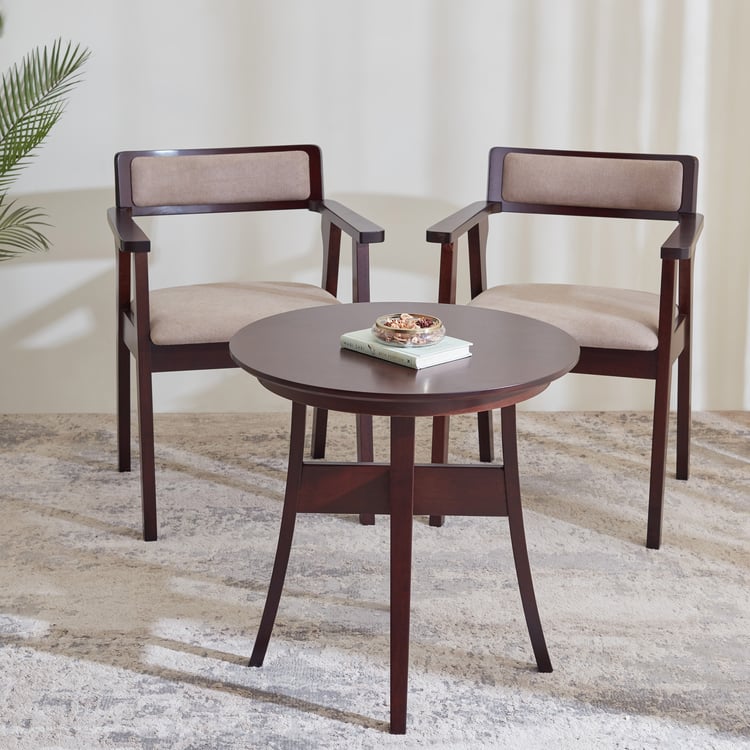 Ken Solid Wood 2-Seater Tea Set - Brown