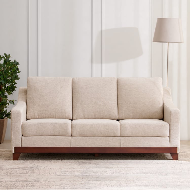 Sylvester Plus Fabric 3-Seater Sofa - Beige