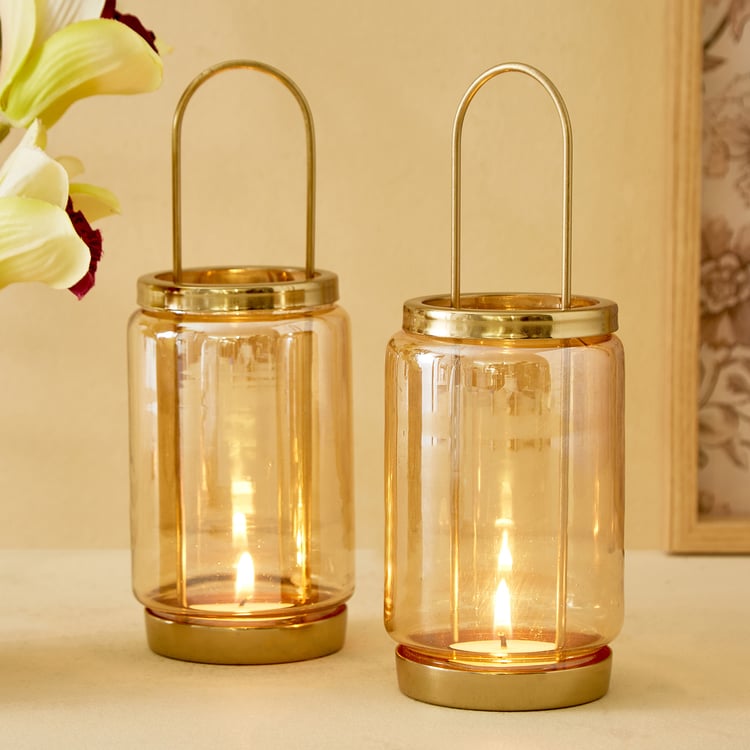 Raga Apurva Set of 2 Glass Lanterns