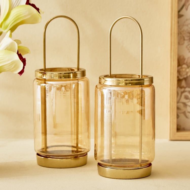 Raga Apurva Set of 2 Glass Lanterns