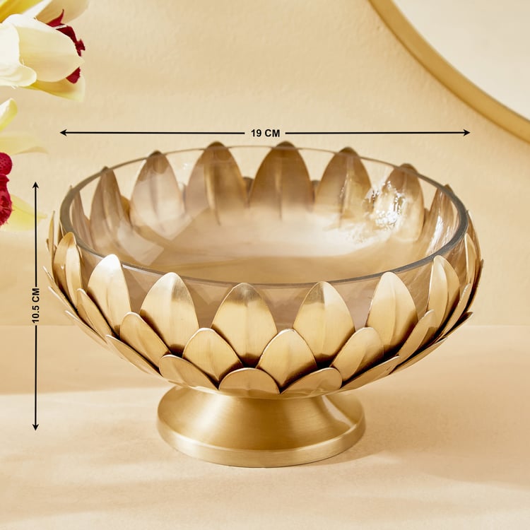 Majestic Petals Metal Potpourri Bowl