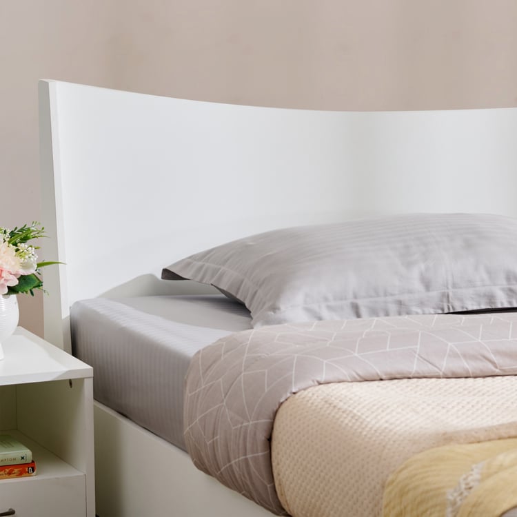 Helios Alton King Bed with Bedside Table and 2-Door Wardrobe