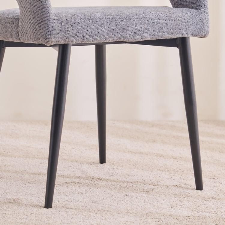 Dale Set of 2 Fabric Dining Chairs - Grey