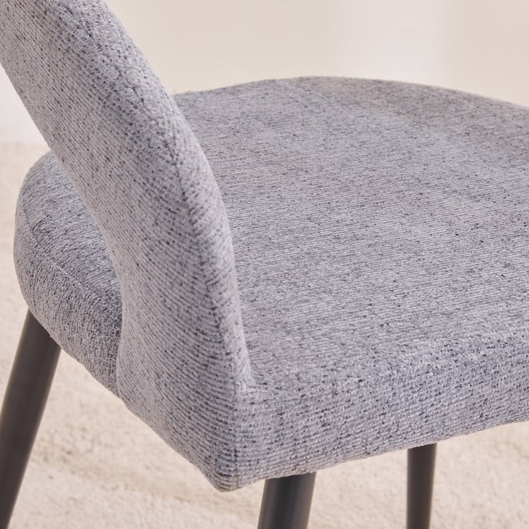 Dale Set of 2 Fabric Dining Chairs - Grey