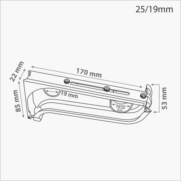 DECO WINDOW Classic Set of 3 Metal Double Brackets