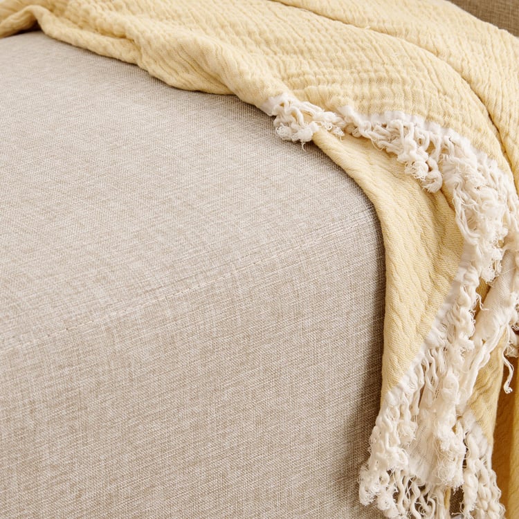 Berry Fabric Bench - Beige