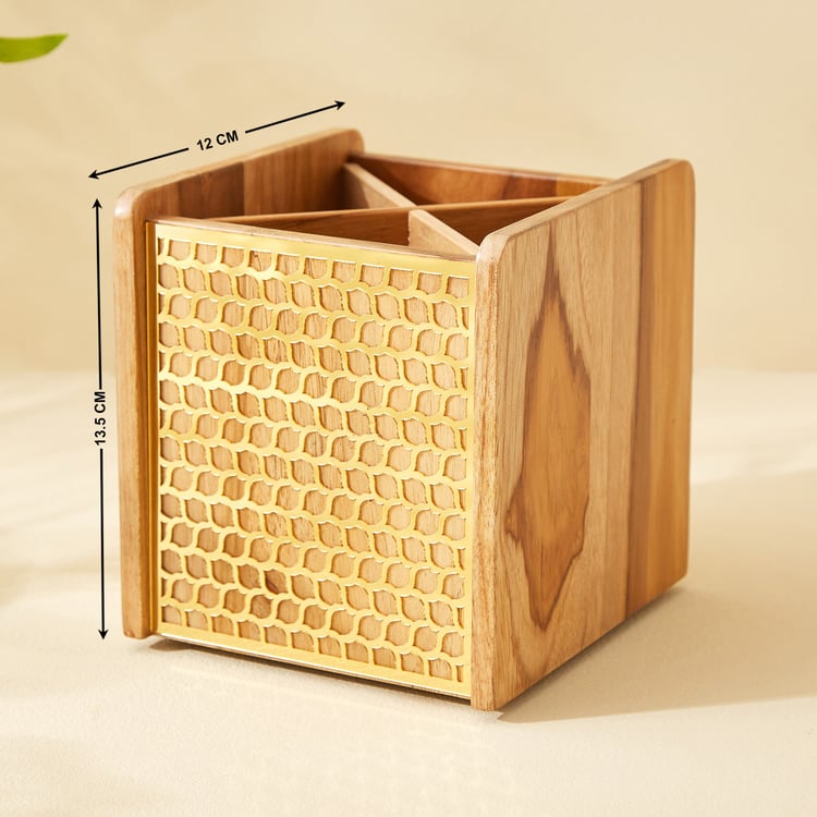 Haze Dietes Wooden Cutlery Holder