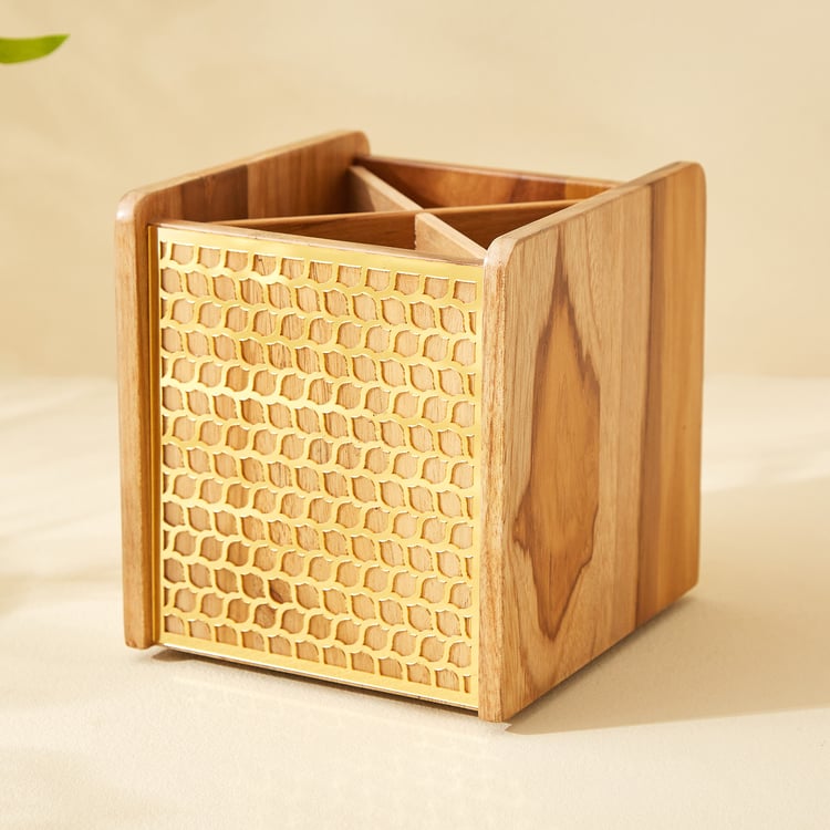 Haze Dietes Wooden Cutlery Holder