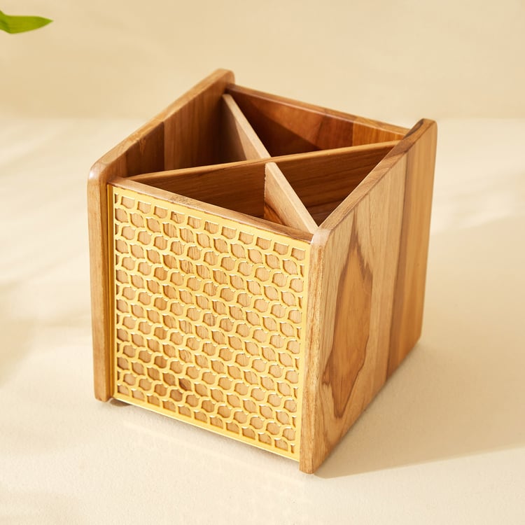 Haze Dietes Wooden Cutlery Holder