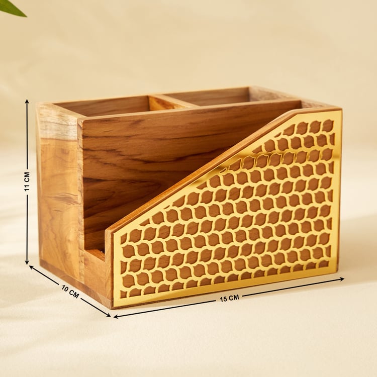 Haze Dietes Wooden 2-in-1 Kitchen Organiser