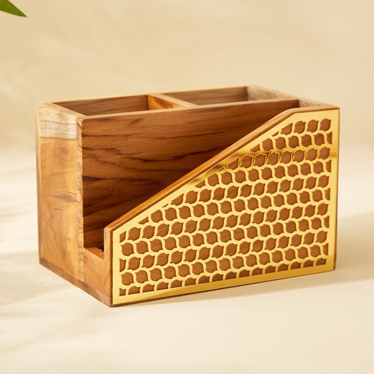 Haze Dietes Wooden 2-in-1 Kitchen Organiser