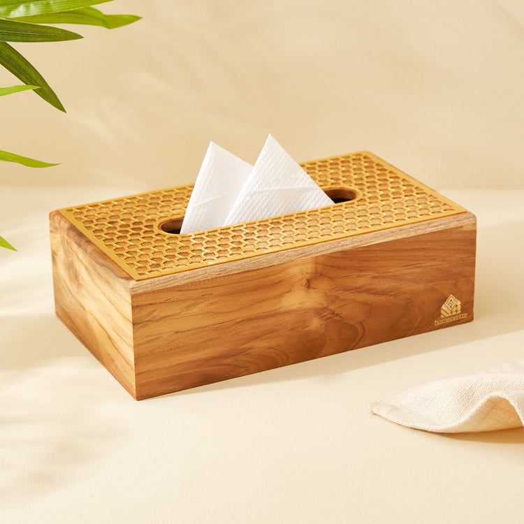 Haze Diete Wooden Tissue Box - 23.5x13.5x8cm