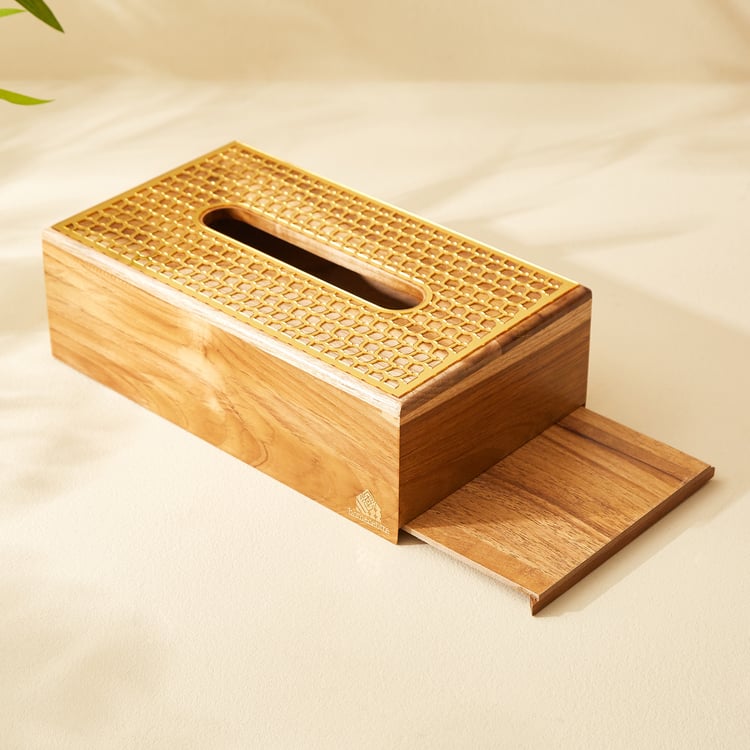 Haze Diete Wooden Tissue Box - 23.5x13.5x8cm