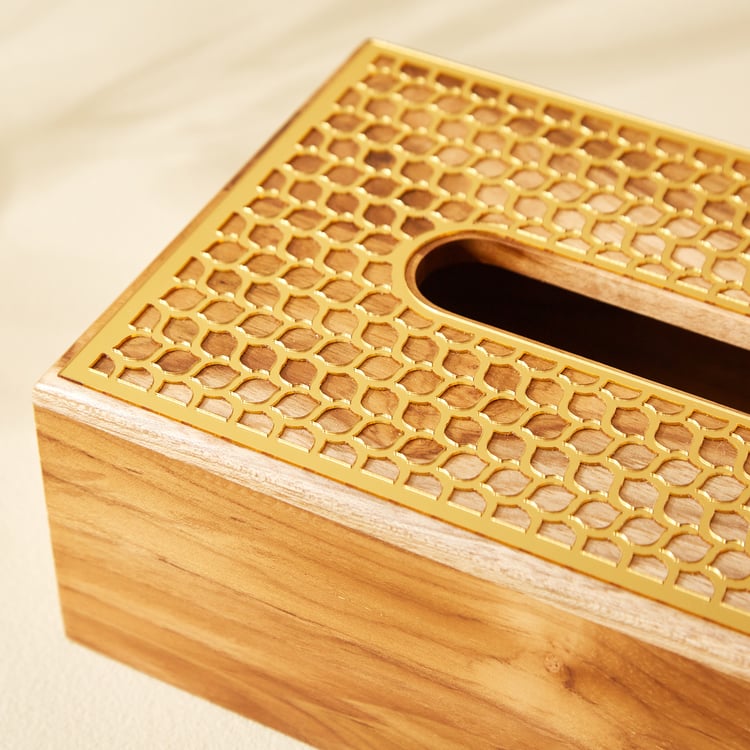 Haze Diete Wooden Tissue Box - 23.5x13.5x8cm