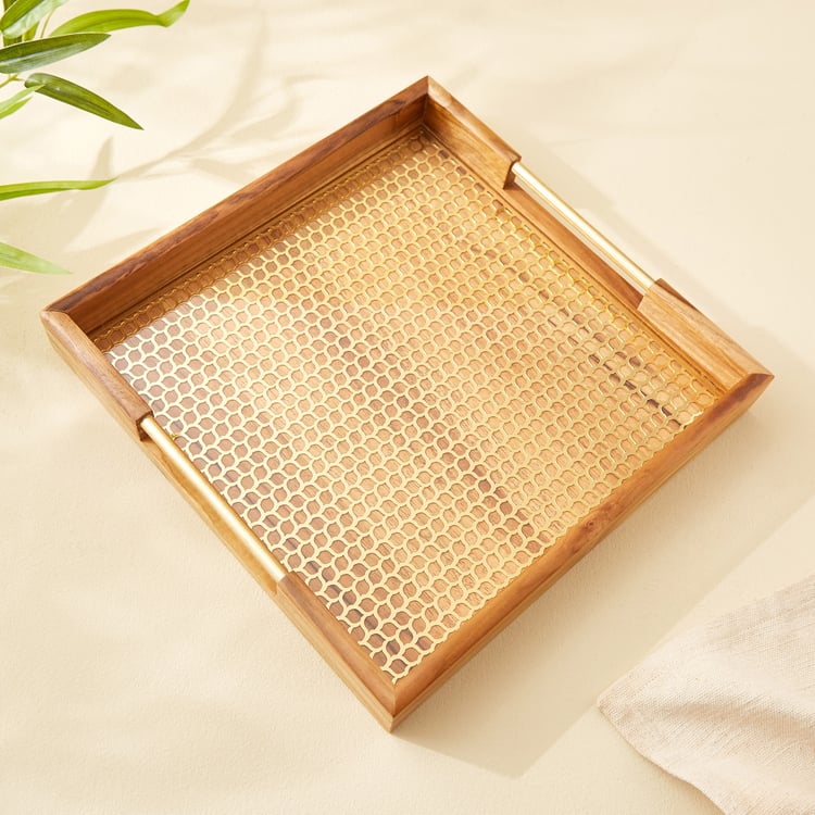 Haze Dietes Wooden Serving Tray - 29x29cm