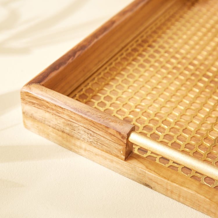 Haze Dietes Wooden Serving Tray - 29x29cm