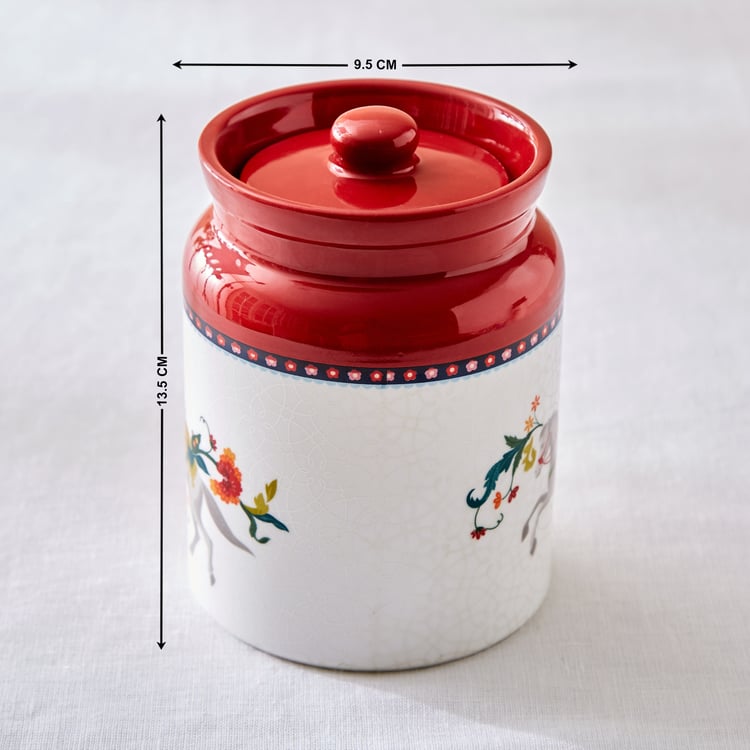 Jalsa Set of 2 Bone China Printed Canisters - 540ml