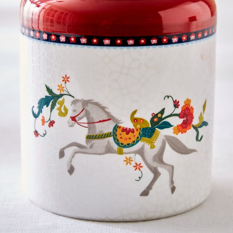 Jalsa Set of 2 Bone China Printed Canisters - 540ml